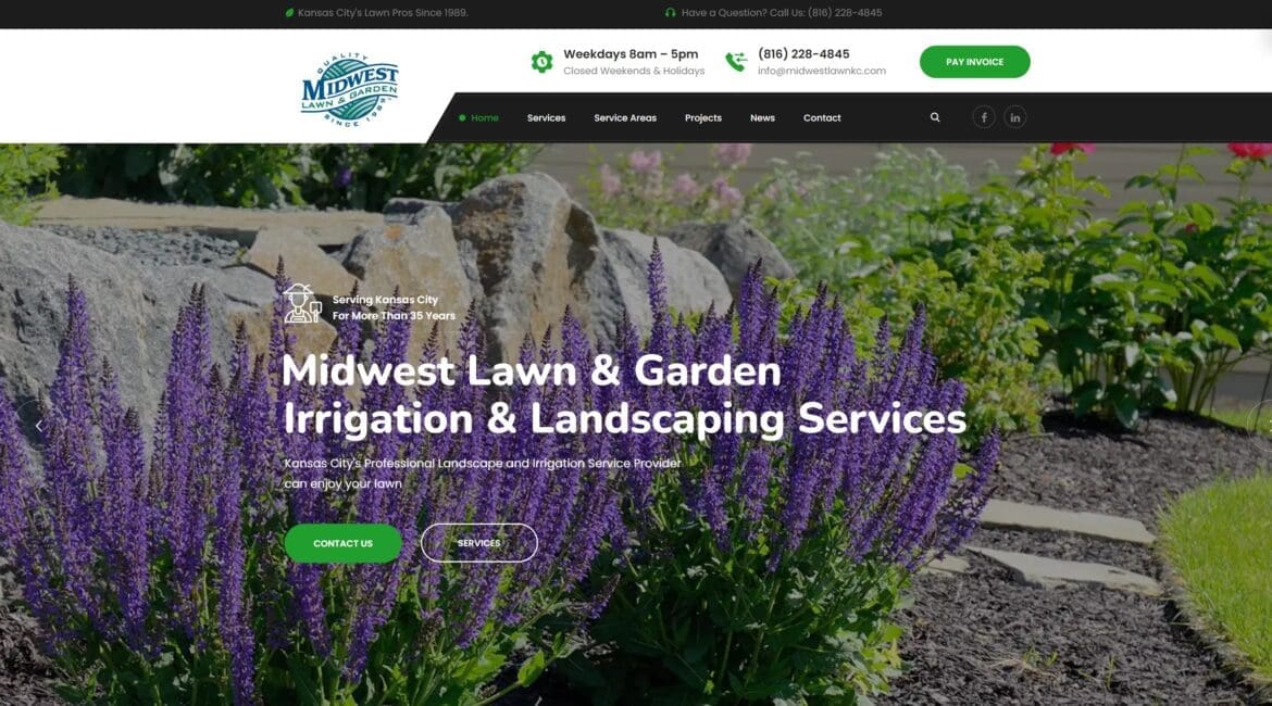 Midwest Lawn and Garden Website Design Kansas City